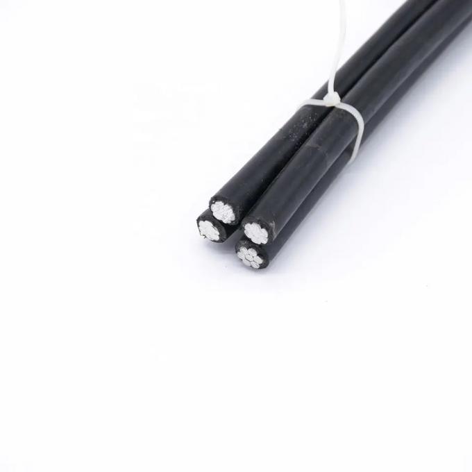 JKLYJ twisted aluminum overhead XLPE cable 2×10 mm² with no sheath, low voltage overhead conductor