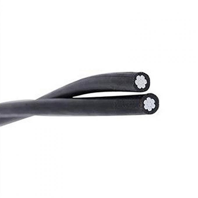 Close-up view of 2*25mm² aluminum conductor cable construction