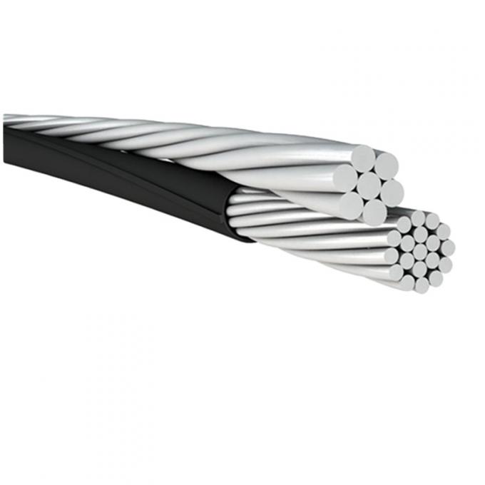 Duplex aluminum PE insulated overhead service drop cable 1×6AWG + 6AWG stranded low voltage power cable