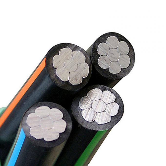 Aluminum conductor stranded XLPE low voltage electrical cable, 4 core 4×25 mm², showing twisted cable construction with XLPE insulation